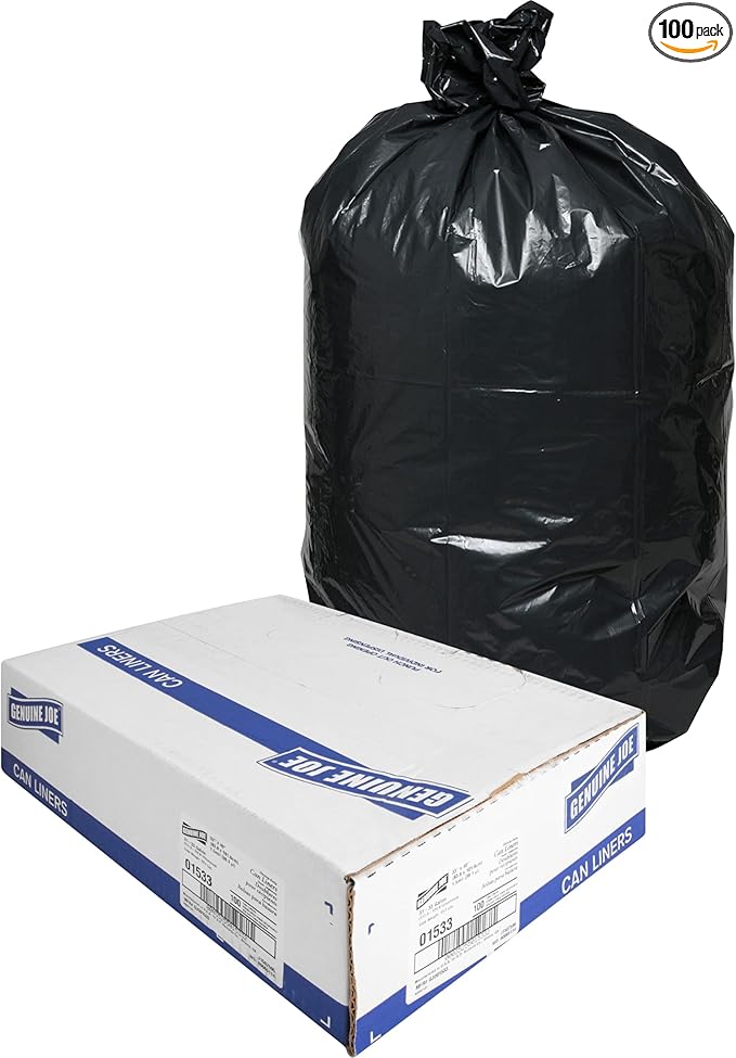 Genuine Joe Heavy-Duty Trash Can Liners