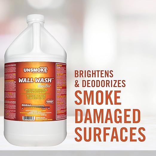 Wall Wash with Biosolv Multipurpose Degreaser for Walls and Smoke Damage Hard Surface Cleaner 1-Gal Bottle