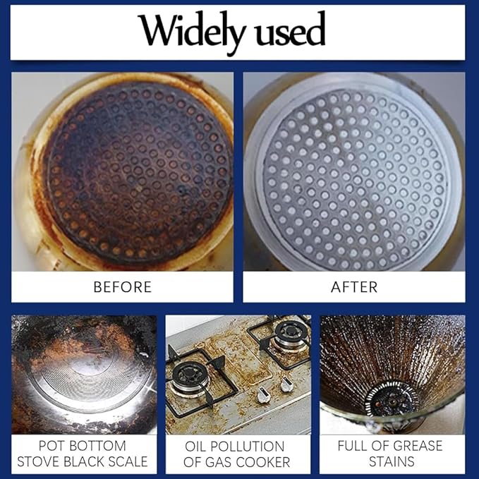 Multi-Purpose Coconut Oil Cleaning &amp Polishing Paste Stainless Steel Cookware Cleaner Multi-purpose Oil Cleaning Paste 380g Cookware Stainless Steel Cleaner (2PCS)