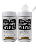 Cookware Care Cast Iron Seasoning Oil Wipes 100 Wipes Made in USA with Grapeseed Oil for Cast Iron Skillet Blackstone Griddle (2 pack)