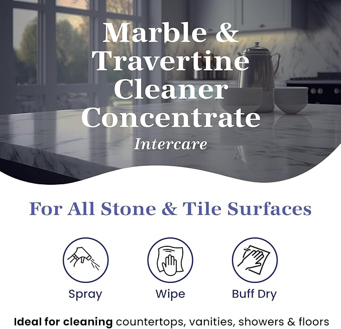 Marblelife Marble &amp Travertine Cleaner Concentrate Intercare 32oz