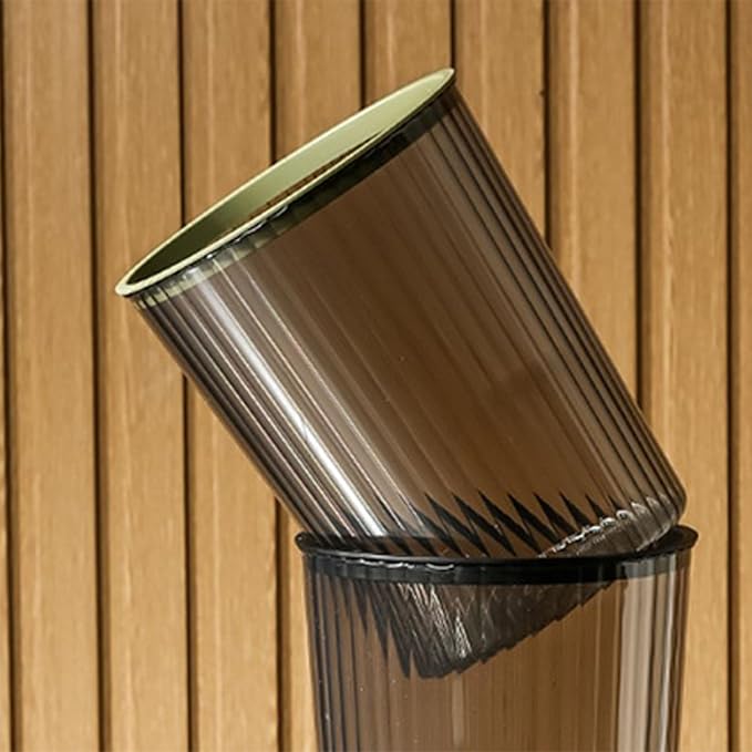 Small Trash Can Green Wastebasket Plastic Garbage Container Basket Office Trash Can Kitchens Garbage Can Bedroom Plastic Wastebasket Round Garbage Container Bin for Bathroom(L)