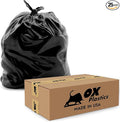 Ox Plastics 60 Gallon Trash Can Liners Bags - (25 Count) &amp 3mil Thick Extra Heavy Duty Strength - Large Garbage Leak-Proof &amp Durable Bags