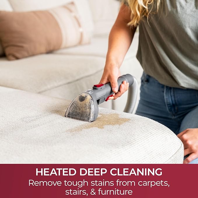 Kenmore KW1050 SpotLite™ Go Portable Heated Carpet &amp Upholstery Spot Cleaner 16Kpa Power Suction with Versatile Tools for Pets Area Rugs and Couches