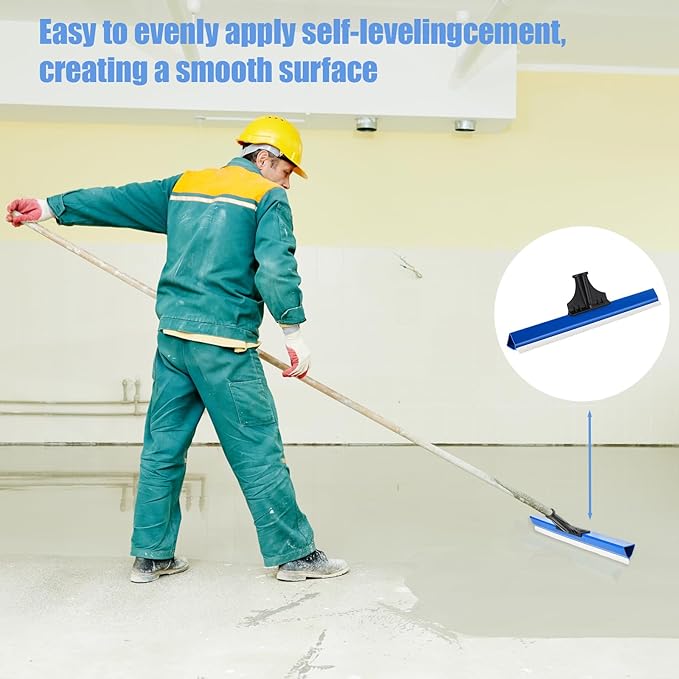 1 Pack 16 Inches Epoxy Floor Squeegees Notched Squeegee for Self Leveling Cement Urethane Epoxy Floor Tools