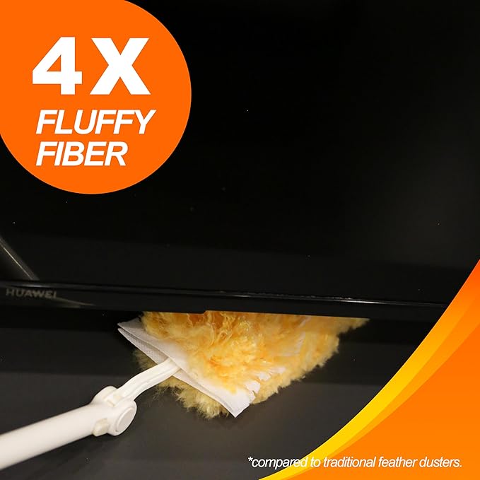 Duster Refills 50 Counts 360° Heavy Duty Multi Surface Duster Refills for Cleaning Compatible with Swiffer Dusters