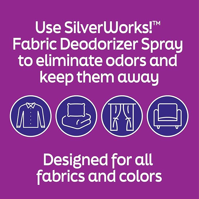 Fabric Spray Odor Eliminator For Home - Powerful Natural Silver Ion Deodorizing Technology - Clothes Furniture And Couch Deodorizer Odor Eliminator And Refresher Spray -16.9oz