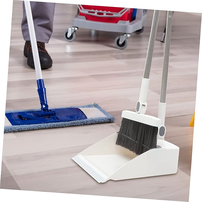 STOBAZA 1 Set Broom Dustpan Set Tool Sets for Metal Dustpan Standing Dustpan Lobby Dustpan with Broom Floor Scrub Brush Broom with Dustpan Garbage Shovel Broom and Shovel Set Shovel