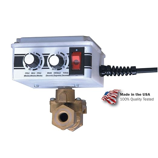 Electronic Tank Drain 1/4 NPT 200 PSI 1-Phase 115V 4 GPM Discharge