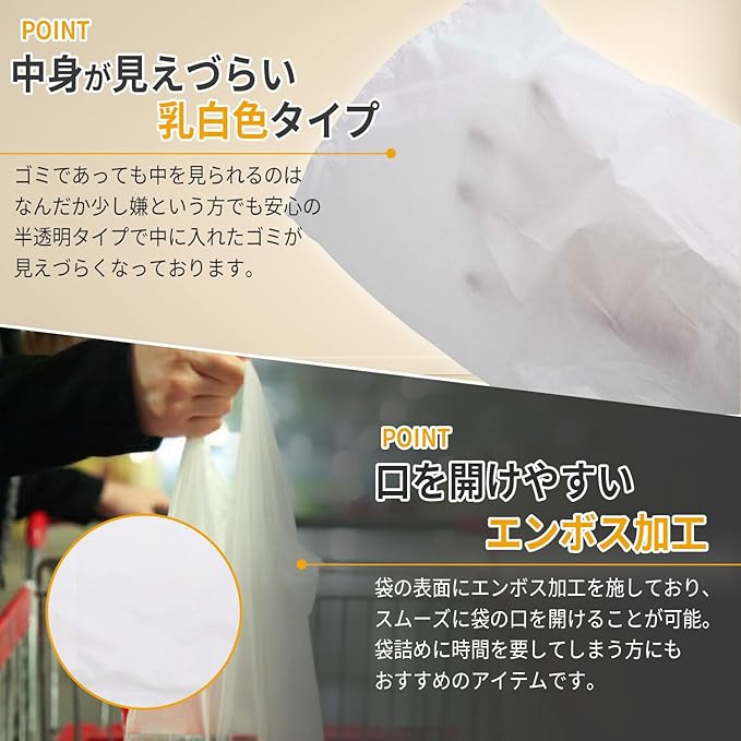 Zenkakyo OKHP-W450E-100 Handbags Plastic Bags 100 Pieces Large Size Approx. 3.9 gal (15 L) Height 21.7 x Width 11.8 x Depth 5.9 inches (55 x 30 x 15 cm) Easy to Open Pouch Embossed Pull