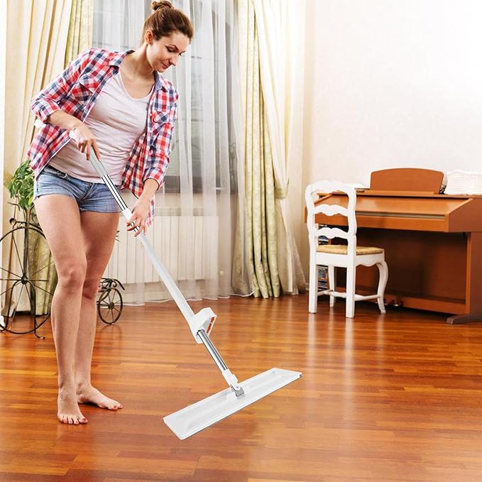 Flat Self Wringer Mops - Wet Dry Dust Mops System Reusable Washable Mop Pads | Efficient Floor Cleaning Tool Self Mop