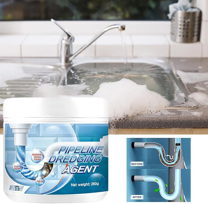 Sink Drain Hair Clog Remover Cleaner Pipeline Dredging Agent Powerful Unclogging Sink Hair Cleaner Toilet Unclogger Heavy Duty Bathroom Shower Pipeline Dredging Agent (2)