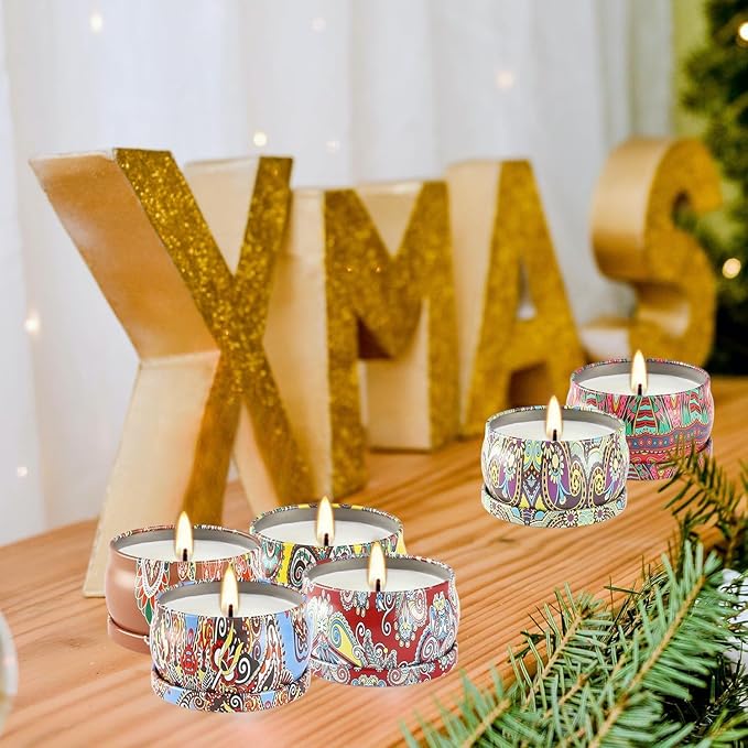 24 Pack Scented Candles Set for Home Relaxing Stress Relief Aromatherapy - Natural Soy Wax and Fragrance - Gifts for Women Mom Best Friend Wife Birthday