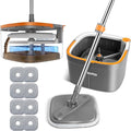 Mop and Bucket Set Spin Mop with Separate Dirty Water System Deep-Cleaning Mops for Floors Versatile Mops for Walls