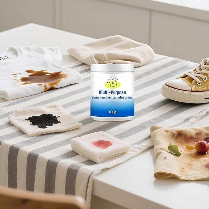 Laundry Stain Remover | 100g Stains Cleaner | Oil Cleaner Cream For Family Home Picnic Barbecues Outdoor