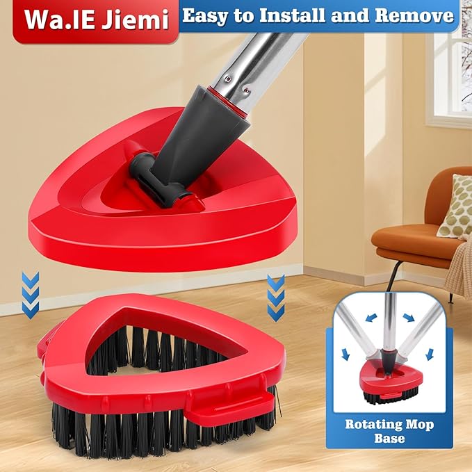 6 Pack Mop Replacement Heads Compatible with Oceda RinseClean 2-Tank System - Includes 2 Mop Scrub Brush Head Microfiber Mop Refills Easy Cleaning Mop Head Replacement