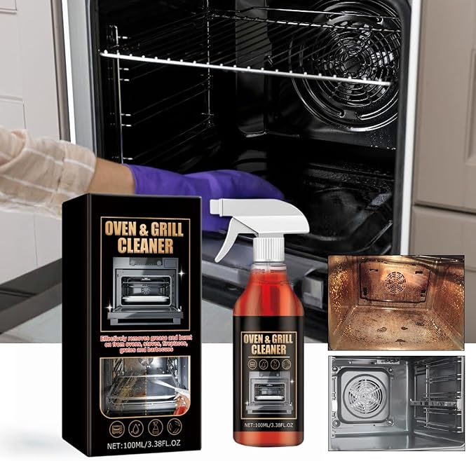 Oven Cleaner Spray Heavy Duty Oven And Grill Cleaner Air Fryer Cleaners Heavy Duty Stove Glass Cleaners Woodburner Glass Door Clean Heavy Duty Oven Clea/ner Clean Up Kitchen Oil Stains (7)