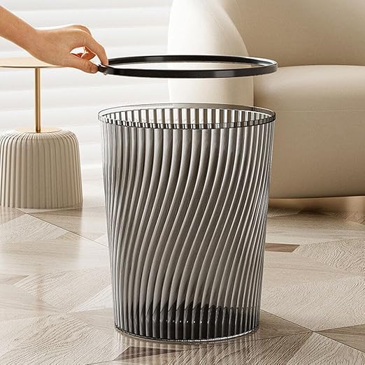 Alipis 2pcs Garbage Can Modern Wastebasket for Home Office Bedroom Bathroom Space-Saving Trash Bin for Daily Waste Disposal