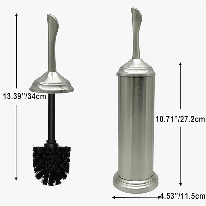 Vince Camuto Toilet Bowl Brush with Holder Durable Bathroom Cleaning Tool Modern Design for Easy Toilet Maintenance Bathroom Cleaner Brush for Efficient Cleaning and Hygiene