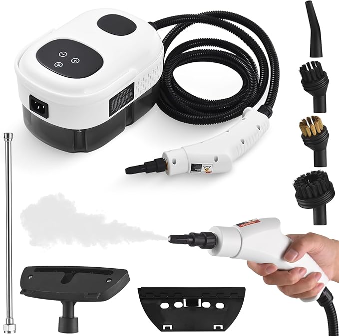 Pressurized Handheld Multi-surf Steam er with 8pcs Accessories Smart Touch Screen 6 Levels Adjustable Deep ing Steamer with Portable Handle for Clothes Car Glass Window Kitchen