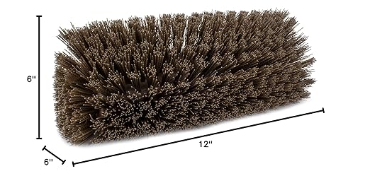 SPARTA Multi-Level Tile Scrub Brush 12 Wide Brush Head Heavy-Duty Tile Cleaning Brush with End Bristles for Commercial Tiles Tubs and Floor Plastic 12 Inches Brown