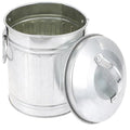Mini Metal Trash can with Lid Bucket Shaped Small Wastebasket for Desktop Office Bedroom and Home Use Versatile Storage Barrel for Pens Flowers and Rubbish 7.48X5.70X5.11 Inches