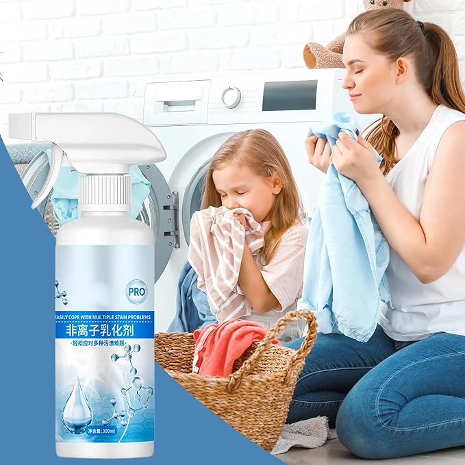 300ml Stain Treater Spray Laundry Stain Remover Clothing Cleaner Spray Powerful Stains Remover For Grease Oil &amp Underarm Stains On Fabrics Fits Cotton Linen &amp Synthetic Clothes