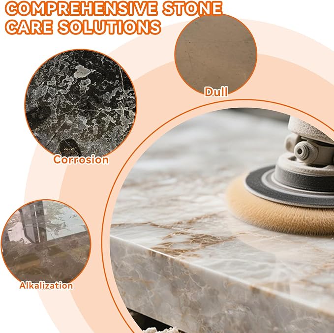 Marble Polishing Powder Granite Countertop Polish - Suitable for All Kinds of Stone Countertops Floors Polishing | Restore and Enhance Stone Natural Brilliance (1 kg)