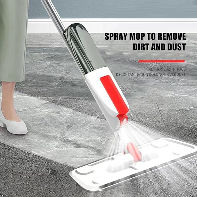 Spray Mop Cleaner PP Stainless Steel Multifunctional Floor Cleaning Tool with Precision Contactless Spray Design Easy Use Mop for Kitchen Office
