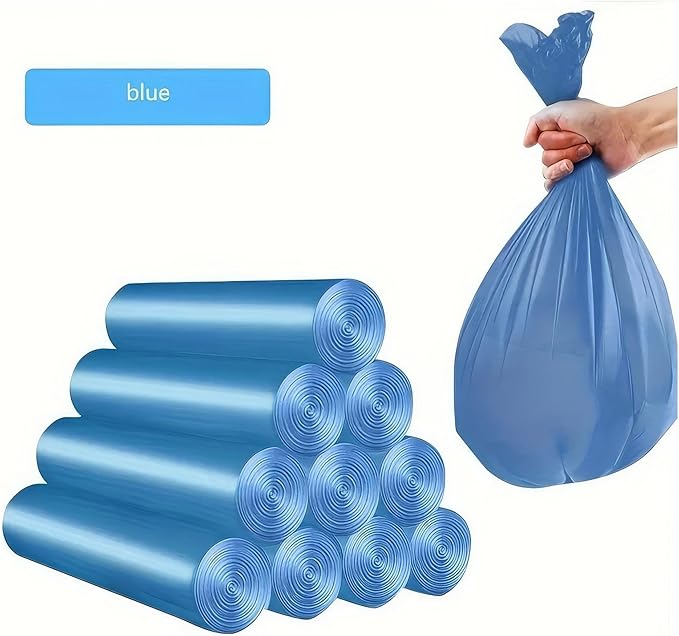 Fit for 300-Pack Extra Thick Blue Tall Kitchen Trash Bags - Strong Leak-Proof &amp Tear-Resistant for Daily Cleanup