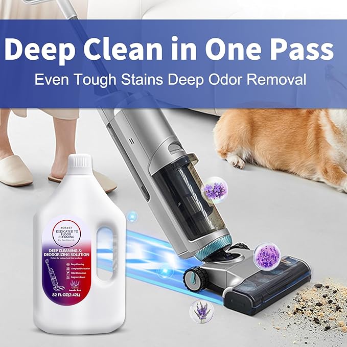 Lavender Floor Cleaning Solution 82 FL OZ Deep Cleans for Multiple Hard Floors Compatible with Tineco S3/S5/S7 Pro &amp iFloor 3/5 (No Steam) Stain-Busting Deep Deodorization Pet Friendly