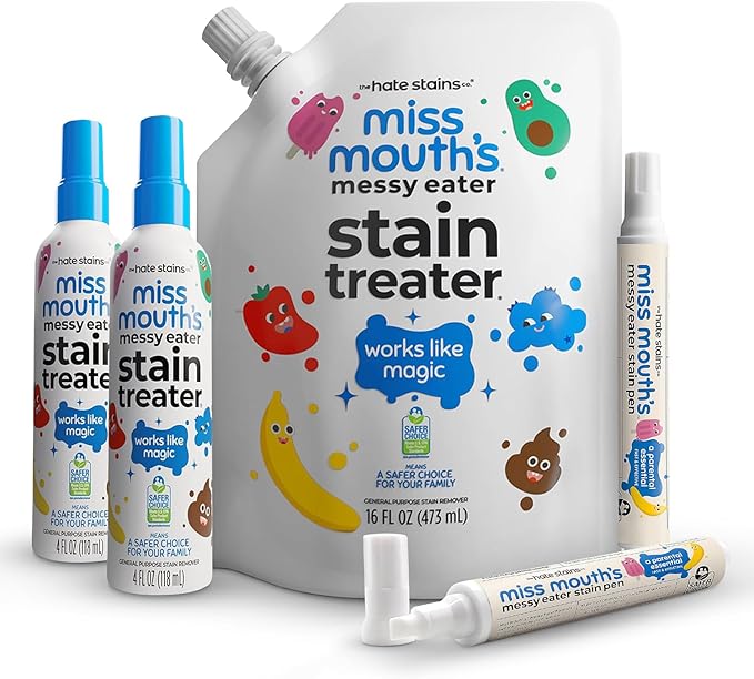 Miss Mouth's Messy Eater Stain Treater Refill Ready Bundle and Stain Pens