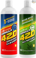 Formula 420 Variety Pack : 1 Bottle Glass Metal Ceramic Pipe Original Cleaner 12 Oz. &amp 1 Bottle All Natural Cleaner 16oz (2 Bottles Total)