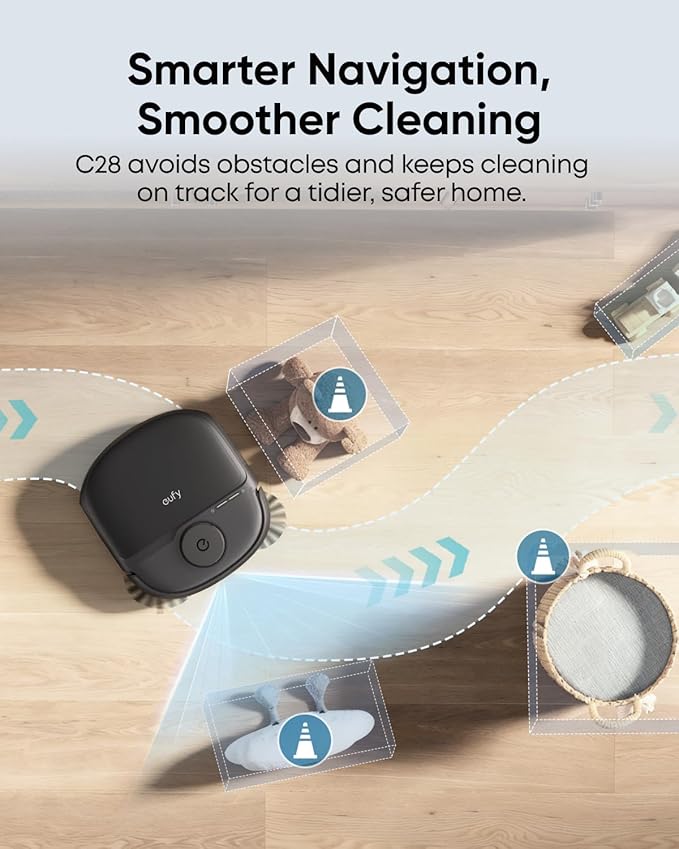eufy C28 Robot Vacuum and Mop for Pet Hair 15000 Pa Suction HydroJet™ Self-Cleaning Roller Mop DuoSpiral Anti-Tangle Brush All-in-One Auto-Empty Station AI Obstacle Avoidance