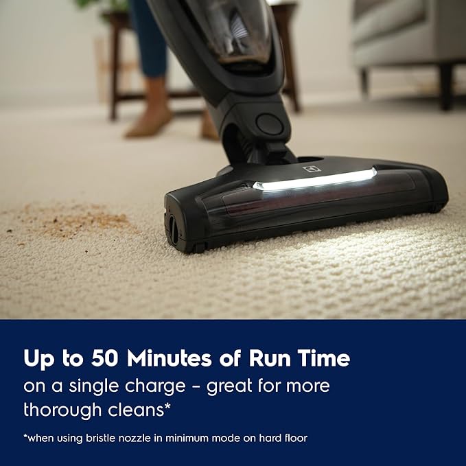 Electrolux WellQ7 Cordless 2-in-1 Vacuum with High Suction Power and 5-Step Filtration System 50-Minute Run Time 2 Power Modes Granite Gray