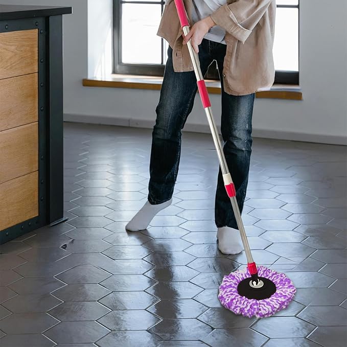 Spin Mop Replacement Handle 360 Degree Spin Mop Pole Handle Replacement Rotating Telescopic Stick for Mop Head Ideal for Home and Household Cleaning
