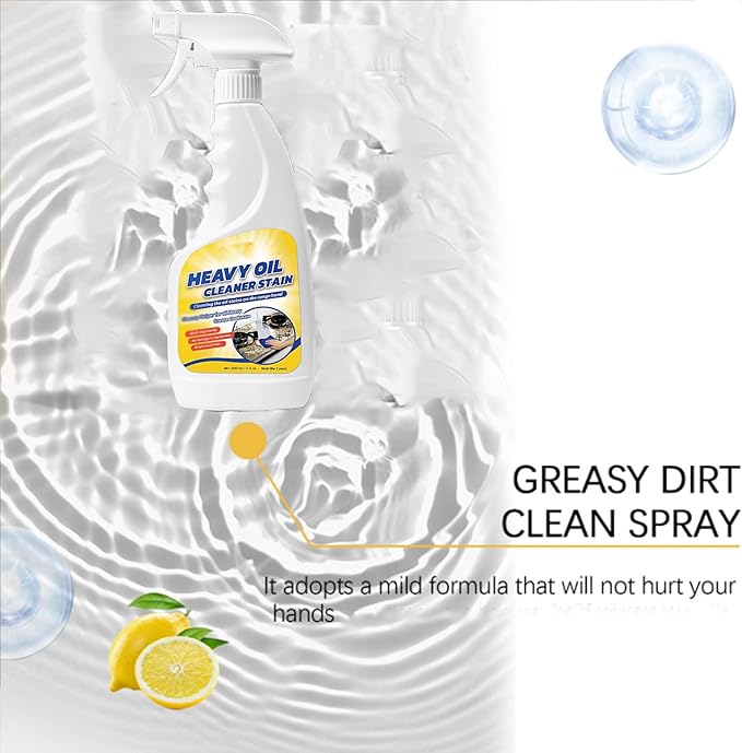 Heavy Oil Cleaner Stain 500ml Clean Kitchens Up Kitchen Oil Stains Degreaser Cleaner Heavy Duty All Purpose Grease Cleaning For Household Oven Stove Cookware Range Hood Cabinets (1pcs)