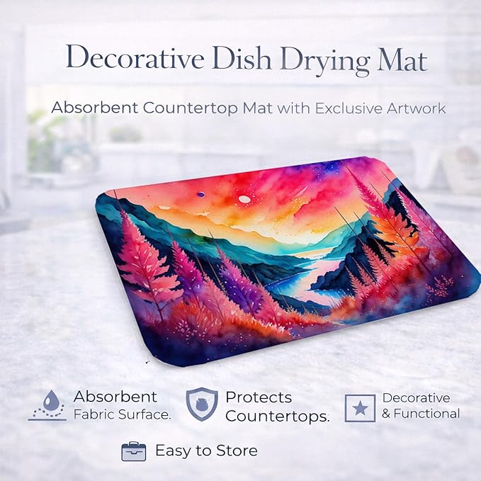 Caroline's Treasures DAC1408DDM Astilbe in Color Dish Drying Mat Absorbent Dish Drying Mat Pad for Kitchen Counter Dish Drainer Mat for Countertop 14 x 21 Multicolor