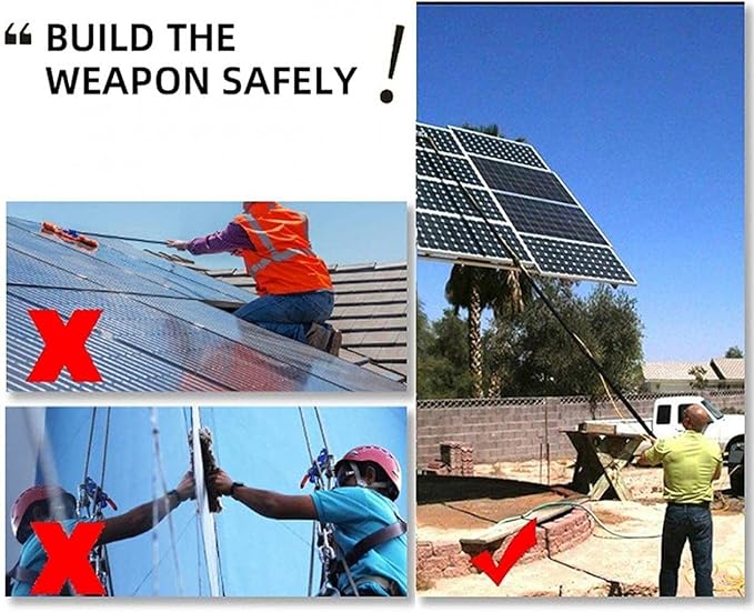 water fed pole kit window cleaning brush outdoor Window Cleaning Pole Window Cleaning Brush Cleaner Kit Water/Hose Fed Pole Cleaning Photovoltaic And Solar Panels Water Brush (Size : 19FT/6M)