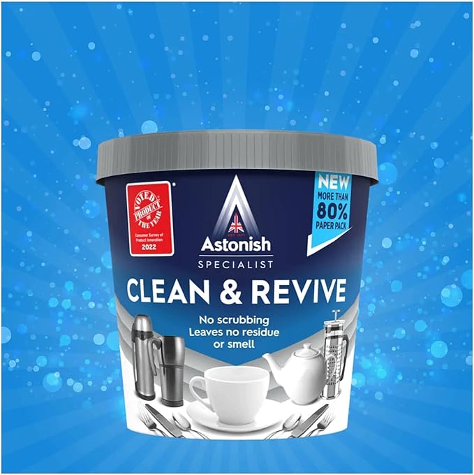 Astonish Cup Clean Stain Remover Coffee Cleaner 1 x 350g for Flasks Mugs and Cups