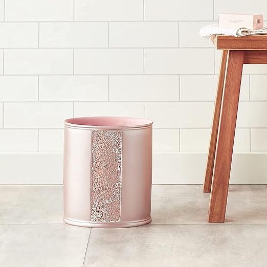 Zahari Home Sinatra Waste Basket Decorative Beautiful Designs Bathroom Bedroom Living Room Decor Blush