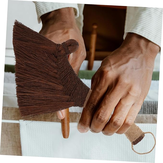 Mikinona Shop Broom for Dust Removal Small Desktop Cleaning Brush Bristles Corner Cleaning Brush Handmade Broom Versatile Use