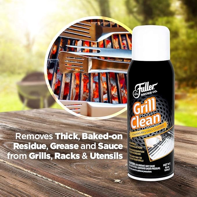 Fuller Brush Grill Cleaner - Heavy Duty Foaming Spray for Cleaning Oven Grilling Griddle &amp Iron Plate - Safe &amp Easy Grease Remover for Clean BBQ Racks &amp Grills 2 Pack