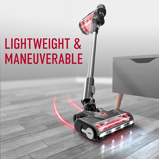 Hoover Excelerate Cordless Stick Vacuum Cleaner with Included Tools for Carpet and Hard Floors Lightweight Design Powerful Suction LED Headlights BH59000V