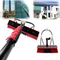 Water Fed Pole KitWindow Cleaning BrushOutdoor Window Glass Solar Panel Cleaning Extendable Telescopic Pole Water Fed Brush Spray Washer7.2M