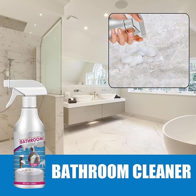 Jue Fish Bathroom Descaler Profession Bathroom Descaler Cleaner Bathroom Descaler Foam Cleaner Bathroom Descaler Stubborn Stains Cleaner Fresh Scent 2 Ounce Bottle (3Pcs)