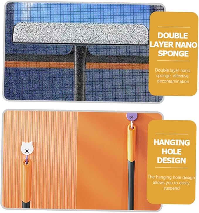 FRCOLOR 3pcs Window Screen Cleaning Brush with Ergonomic Handle Multi-Functional Tool for Stubborn Grime Removal Lightweight Design for Easy Use and Versatile Applications