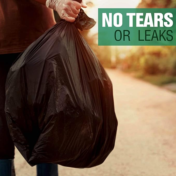 95 Gallon Trash Bags Heavy Duty | Mega-Value Pack 72 Bags | Extra Large Black Can Liners | 90-100 Gallon Trash Bags | 96 Gallon Big Garbage Bags (Black)