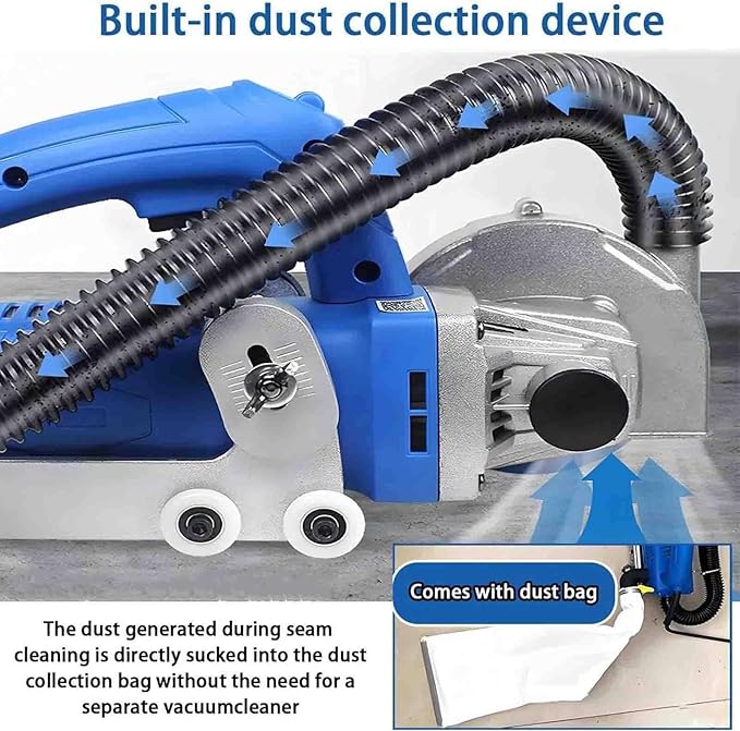 Handheld Electric Grout CleanerTile Gap Cleaning MachineDust-Free DesignEfficient Grout Cutting &amp RemovalHome &amp Industrial Floor Tile Maintenance 3*sawblade