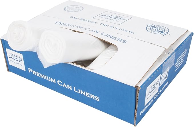 AEP 303622C 20-30 Gallon 0.9 Mil 30 x 36 Low Density Heavy Duty Clear Can Liner / Trash Bag - 250/Case